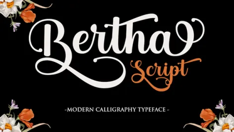 دانلود فونت انگلیسی Bertha Script